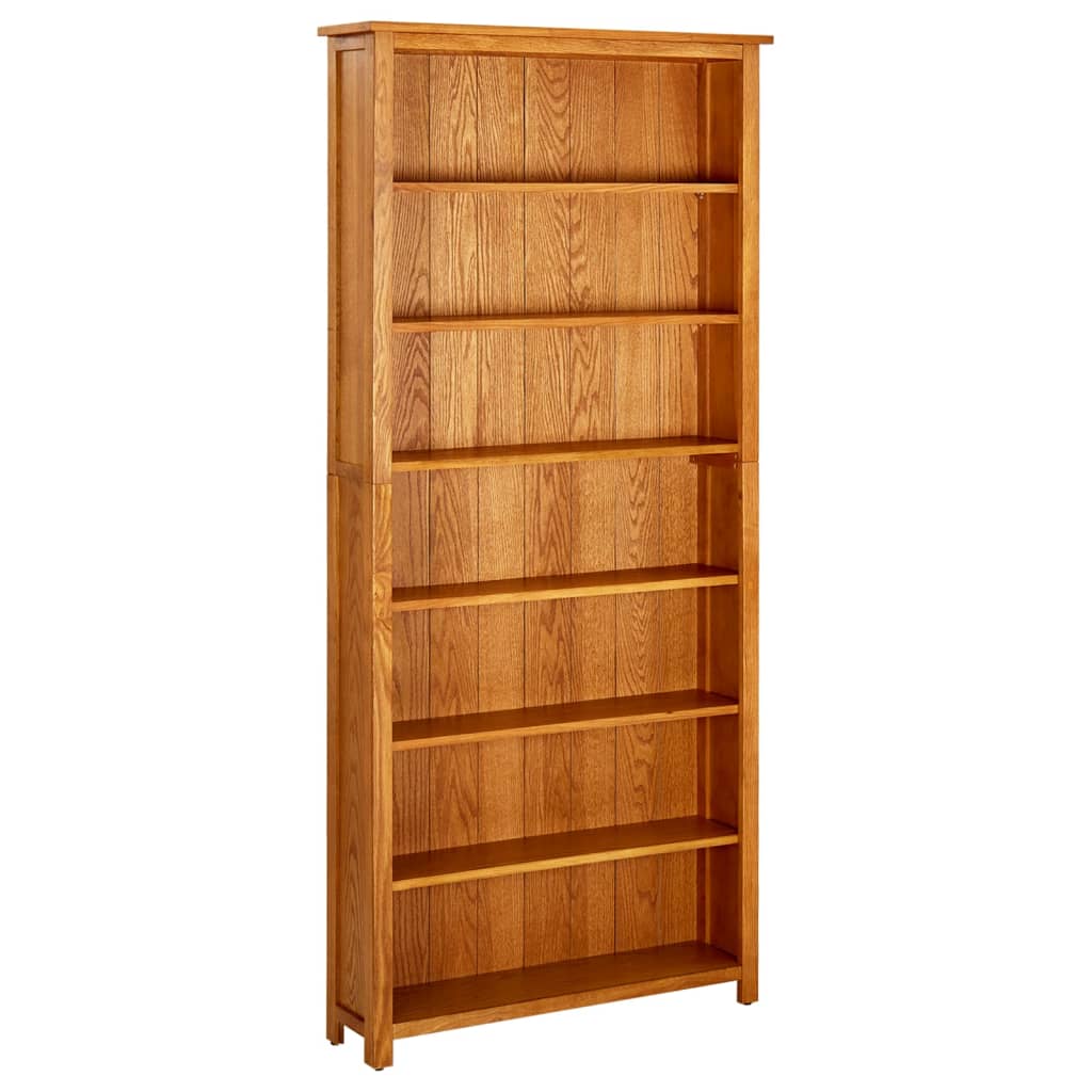 Boekenkast Met 3 Schappen 70X22,5X82 Cm Massief Eikenhout