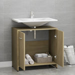 Badkamerkast 60X33X61 Cm Bewerkt Hout Sonoma Eikenkleurig