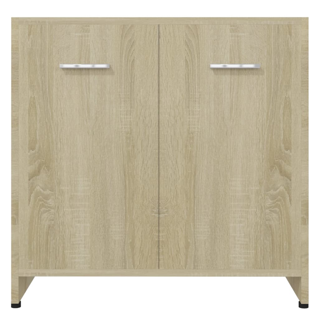 Badkamerkast 60X33X61 Cm Bewerkt Hout Sonoma Eikenkleurig