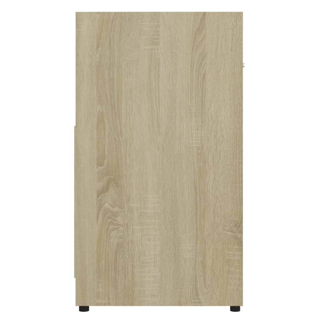 Badkamerkast 60X33X61 Cm Bewerkt Hout Sonoma Eikenkleurig