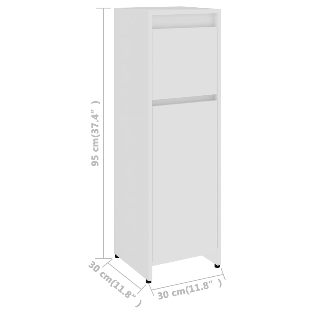 Badkamerkast 30X30X95 Cm Bewerkt Hout