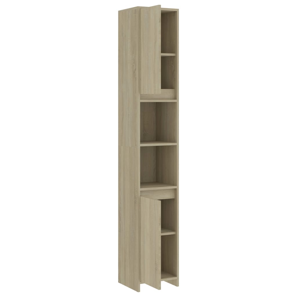 Badkamerkast 30X30X183,5 Cm Bewerkt Hout Sonoma Eikenkleurig