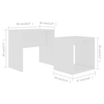 Salontafelset 48X30X45 Cm Bewerkt Hout