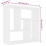 Wandschap 45,1X16X45,1 Cm Bewerkt Hout