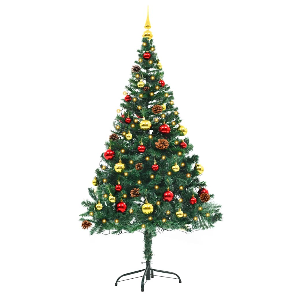 Kunstkerstboom Met Verlichting En Kerstballen 150 Cm