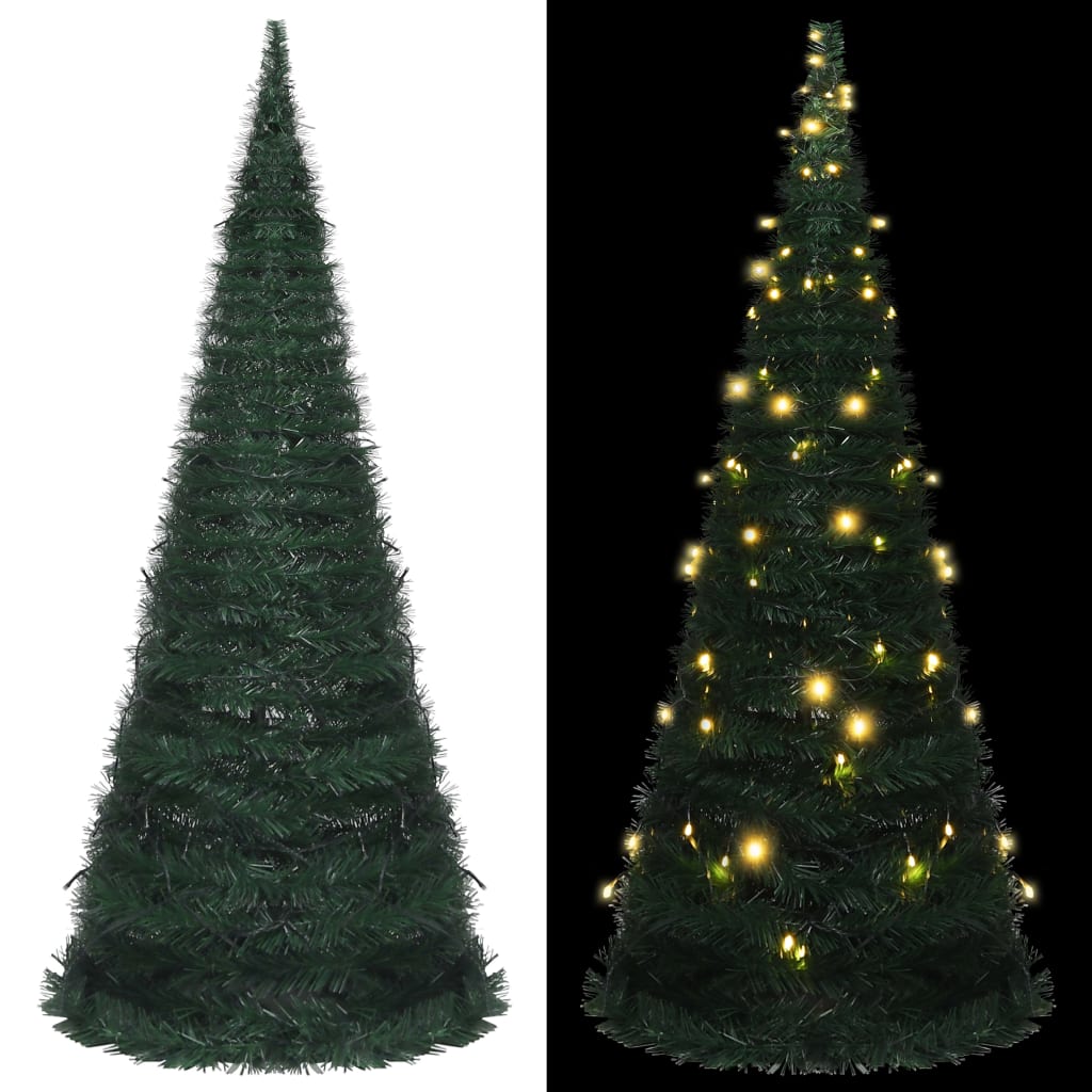 Kunstkerstboom Met Verlichting Pop-Up 210 Cm Groen