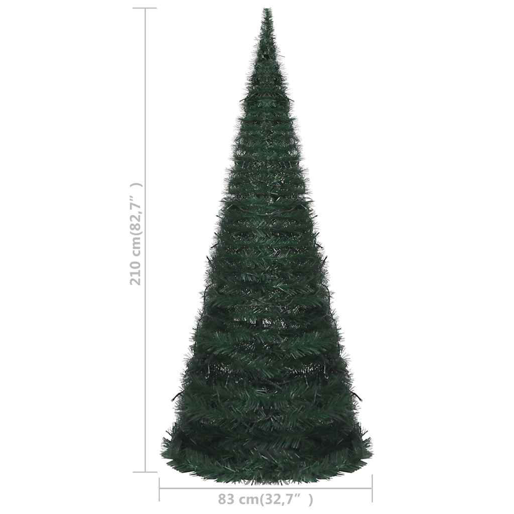 Kunstkerstboom Met Verlichting Pop-Up 210 Cm Groen