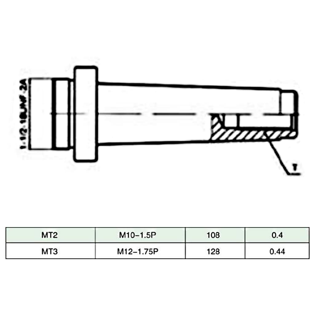 15-Delige Boorgereedschapsset Met Mt3-F1-12 Boorkop 50 Mm