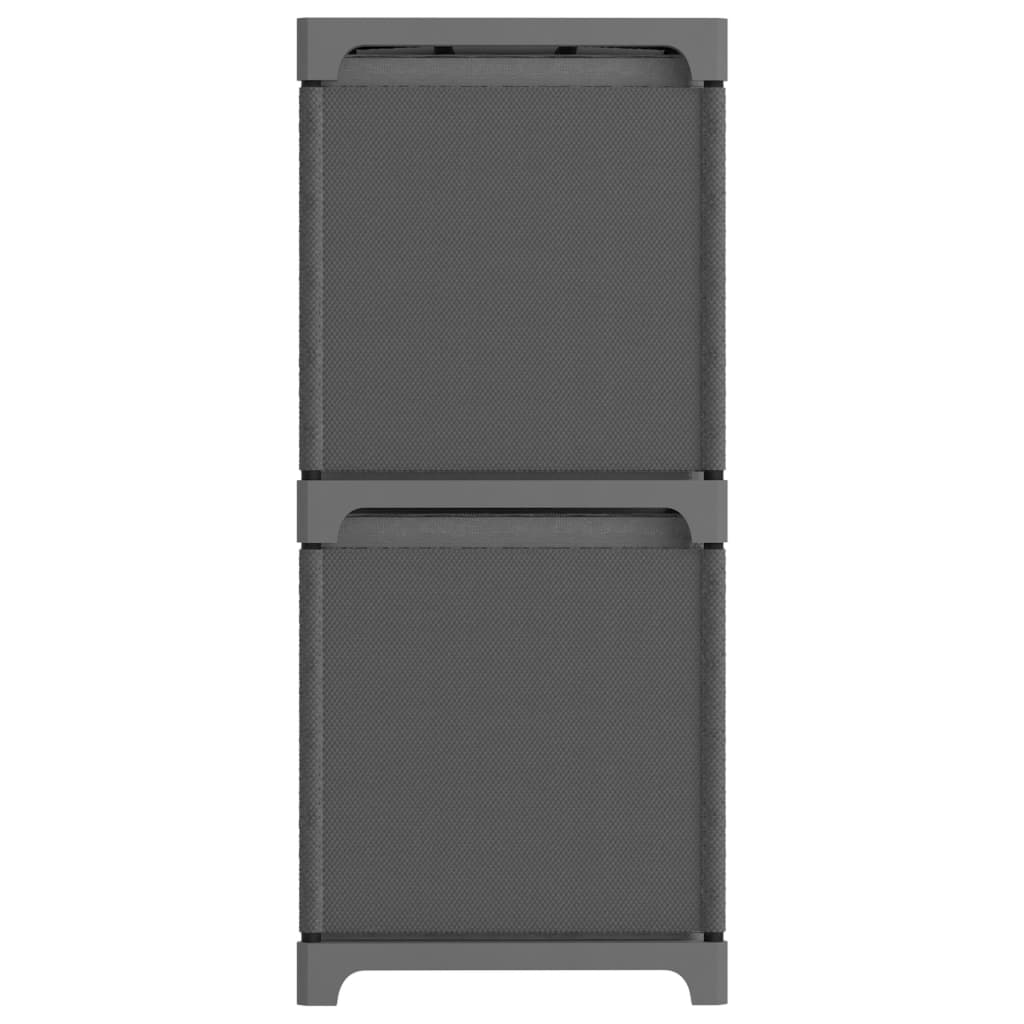 Kast Met 4 Vakken 69X30X72,5 Cm Stof Grijs