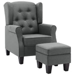 Fauteuil Met Voetenbankje Stof