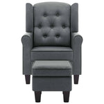 Fauteuil Met Voetenbankje Stof
