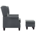 Fauteuil Met Voetenbankje Stof