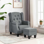 Fauteuil Met Voetenbankje Stof