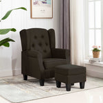 Fauteuil Met Voetenbankje Stof