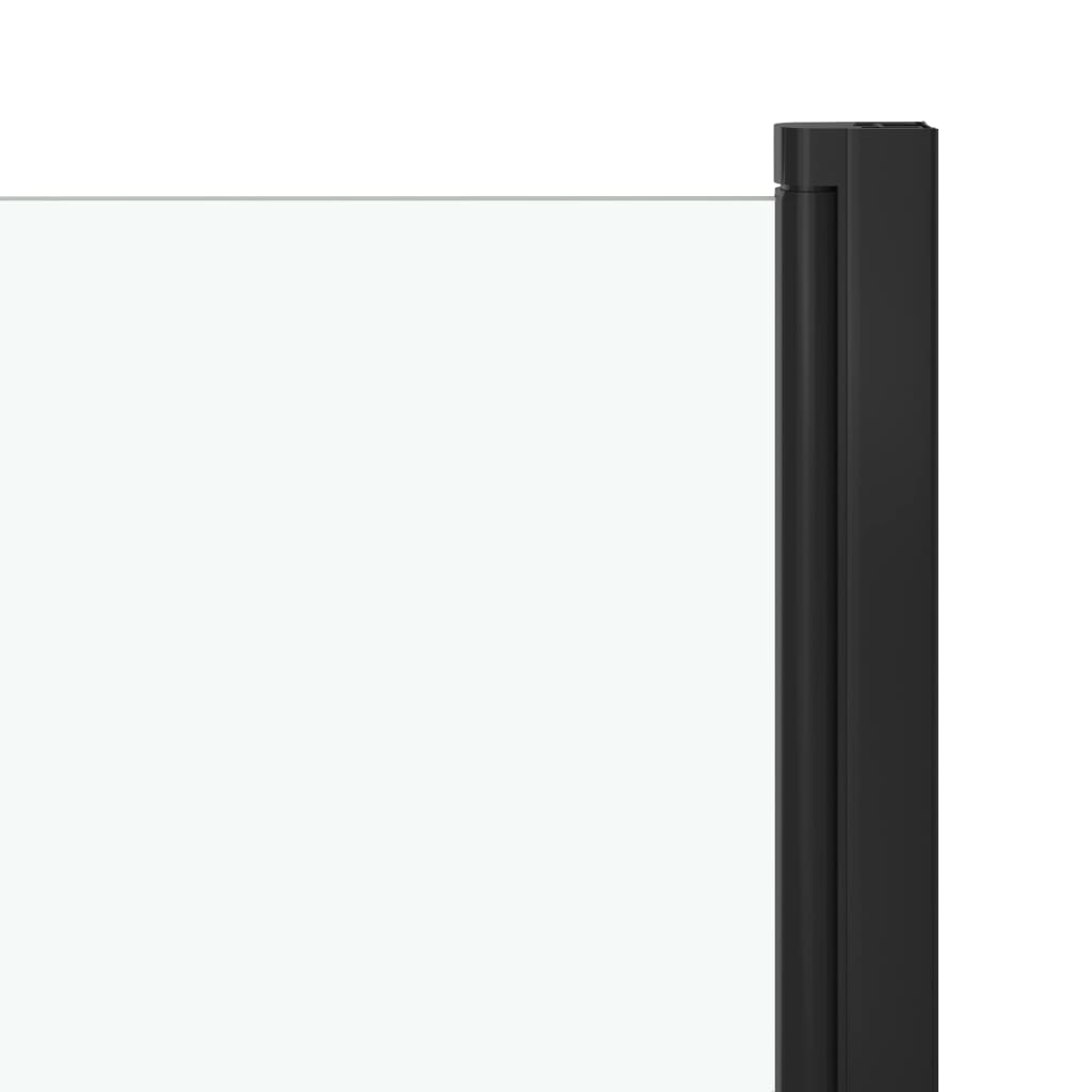 Douchewand Inklapbaar 2 Panelen Esg Zwart