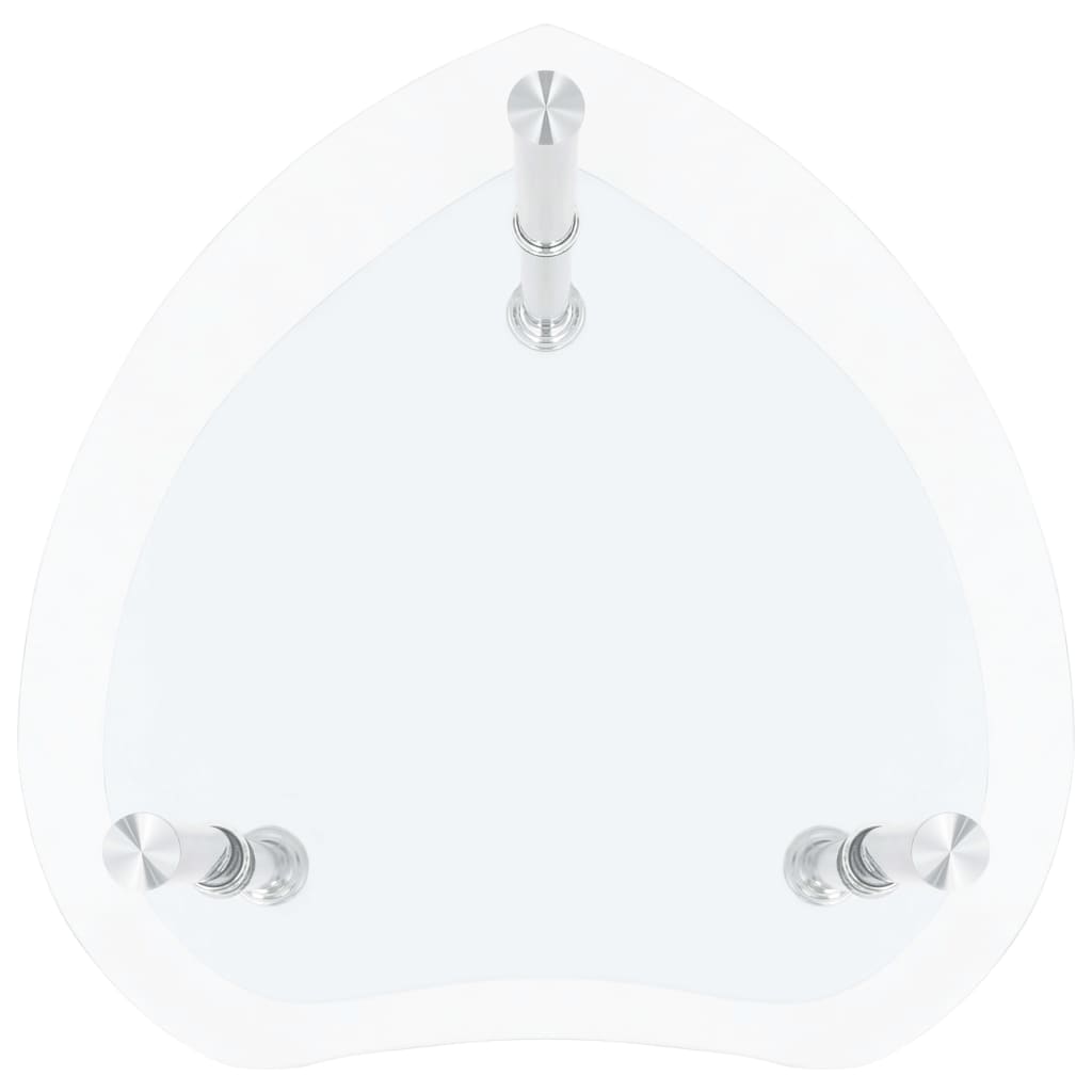 Bijzettafel 2-Laags 38X38X50 Cm Gehard Glas Transparant