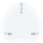 Bijzettafel 2-Laags 38X38X50 Cm Gehard Glas Transparant