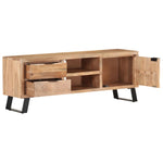Tv-Meubel Met Natuurlijke Randen 120X30X42Cm Massief Acaciahout