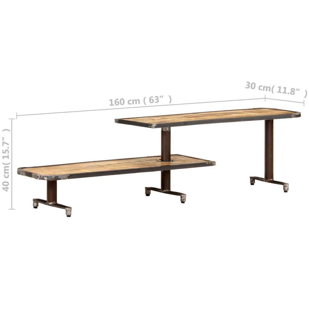 Tv-Meubel 160X30X40 Cm Massief Mangohout