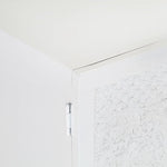 Tv-Meubel 115X30X46 Cm Massief Mangohout Wit