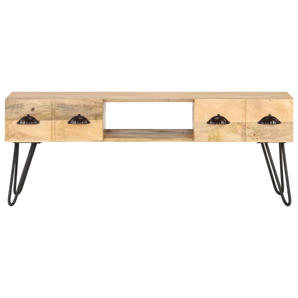 Tv-Meubel 120X35X45 Cm Massief Mangohout