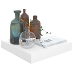 Wandschappen Zwevend 23X23,5X3,8 Cm Mdf Hoogglans Wit