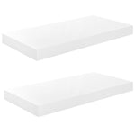 Wandschappen Zwevend 50X23X3,8 Cm Mdf Hoogglans Wit