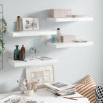Wandschappen Zwevend 50X23X3,8 Cm Mdf Hoogglans Wit