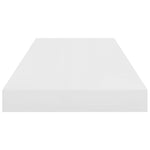Wandschap Zwevend 60X23,5X3,8 Cm Mdf Hoogglans Wit