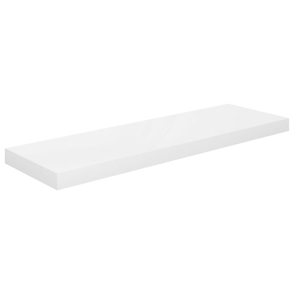 Wandschappen Zwevend 80X23,5X3,8 Cm Mdf Hoogglans Wit