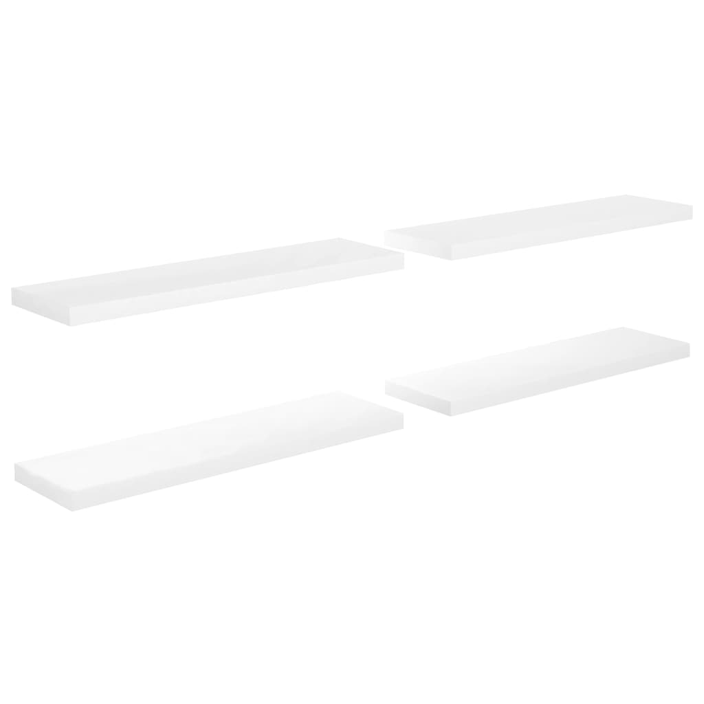 Wandschappen Zwevend 90X23,5X3,8 Cm Mdf Hoogglans Wit