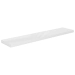 Wandschap Zwevend 120X23,5X3,8 Cm Mdf Hoogglans Wit