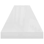 Wandschap Zwevend 120X23,5X3,8 Cm Mdf Hoogglans Wit