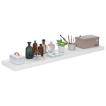 Wandschappen Zwevend 120X23,5X3,8 Cm Mdf Hoogglans Wit