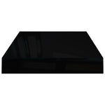 Wandschappen Zwevend 40X23X3,8 Cm Mdf Hoogglans Zwart