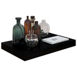 Wandschappen Zwevend 40X23X3,8 Cm Mdf Hoogglans Zwart