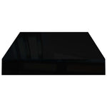 Wandschappen Zwevend 40X23X3,8 Cm Mdf Hoogglans Zwart
