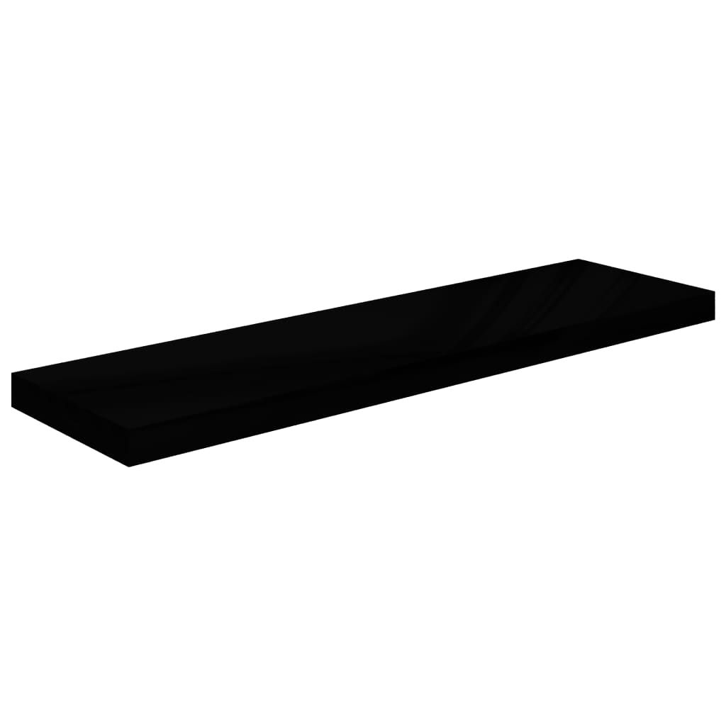 Wandschappen Zwevend 90X23,5X3,8 Cm Mdf Hoogglans Zwart