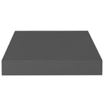 Wandschap Zwevend 23X23,5X3,8 Cm Mdf Hoogglans Grijs
