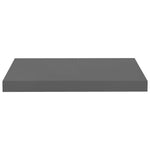 Wandschap Zwevend 50X23X3,8 Cm Mdf Hoogglans Grijs