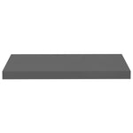 Wandschappen Zwevend 60X23,5X3,8 Cm Mdf Hoogglans Grijs