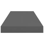 Wandschappen Zwevend 60X23,5X3,8 Cm Mdf Hoogglans Grijs