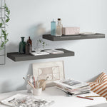 Wandschappen Zwevend 60X23,5X3,8 Cm Mdf Hoogglans Grijs