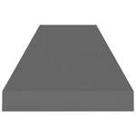 Wandschap Zwevend 90X23,5X3,8 Cm Mdf Hoogglans Grijs