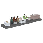 Wandschap Zwevend 120X23,5X3,8 Cm Mdf Hoogglans Grijs