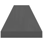 Wandschap Zwevend 120X23,5X3,8 Cm Mdf Hoogglans Grijs