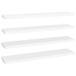 Wandschappen Zwevend 120X23,5X3,8 Cm Mdf Wit