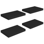 Wandschappen Zwevend 40X23X3,8 Cm Mdf Zwart