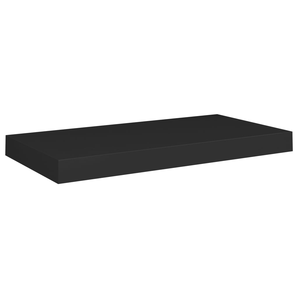 Wandschap Zwevend 50X23X3,8 Cm Mdf Zwart