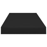 Wandschap Zwevend 60X23,5X3,8 Cm Mdf Zwart
